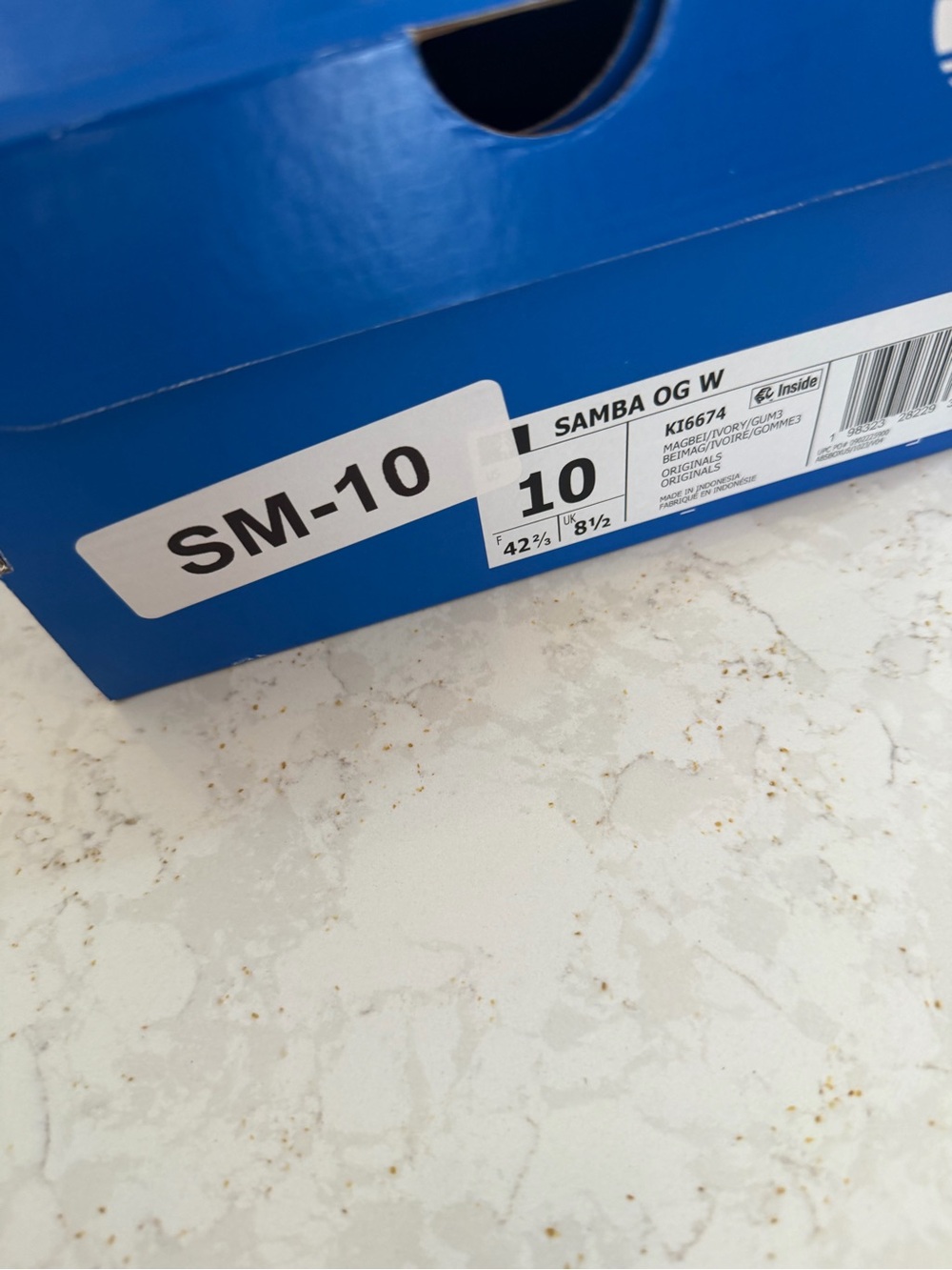 adidas Samba OG Women's Leopard Print Sneakers in Tan and White size 10 new - Picture 6 of 6